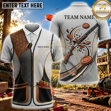 Maxcorners Clay Shooting Shotgun Clay Target Utility Vest Personalized Name 3D Unisex Shirt