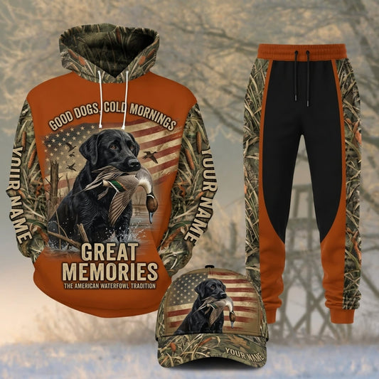 Maxcorners Duck Hunting Great Memories Orange Camo Personalized 3D Shirts
