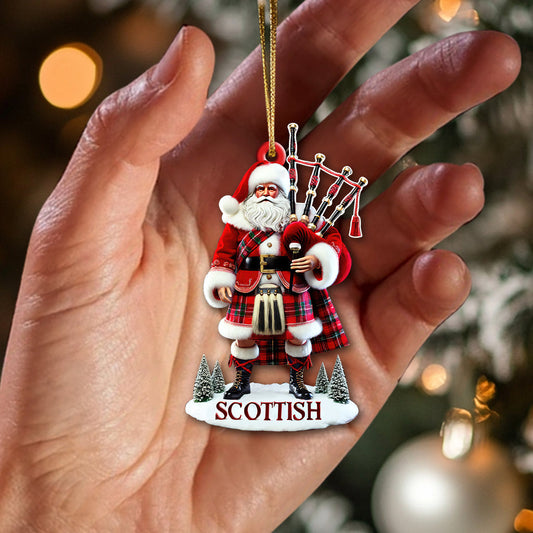 Maxcorners Custom Name Scotland Ornament, Christmas Gift for Scotland Lovers 2D Flat LM2111