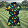 Maxcorners The Star And The Shamrock Rainbow Glitter St Patrick's Golf Shirt, Women's Golf Tops, Ladies Golf Polos