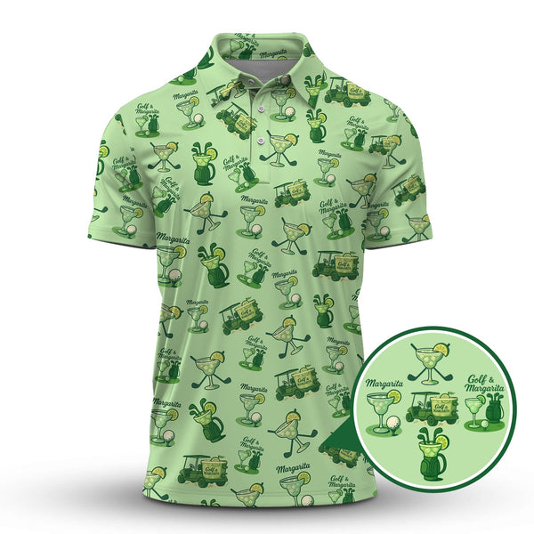 Maxcorners Ladies Golf Pattern Polos, Golf & Margarita Women's Golf Shirt, Cocktail And Golf Shirts For Golfers