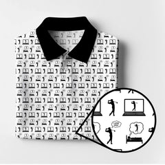 Maxcorners Funny Golf Shirt For Men, "Things I Do in My Spare Time " Shirts, Pattern Golf Polos, Best Gifts For Golfers