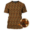 Maxcorners Dachshund Pattern Golf Shirt, Halloween Golf Shirt, Golf Gift For Golfers, Dachshund Golf Shirt For Men