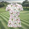 Maxcorners Let's Go Girls Cowgirl Margarita Hawaiian Golf Shirt, Women's Golf Tops, Golf Polo For Women LM1507