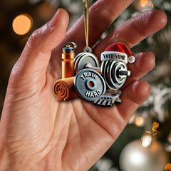 Maxcorners Custom Name Gym Ornament, Gymnastics Christmas Gift 2D Flat LM2211