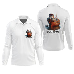 Maxcorners Custom Boat Shirt, Fishing Jersey, SPF Long Sleeve Shirts, Best Fishing Gifts, Mens Casual Shirts
