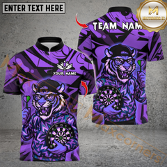 Maxcorners Streetwear Tiger With Dartboard Design Multioptions Personalized Name, Team Name Unisex 3D Shirts