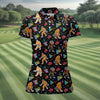 Maxcorners Retro Bigfoot Boombox Pattern Golf Shirt, Women’s Golf Polo, Golf Shirts For Women, Printed Golf Shirt LM1507