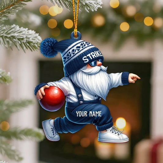 Maxcorners Strike Bowling, Home Decor, Christmas Ornament, Personalized Ornament 2D Flat LM2111
