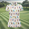 Maxcorners Colorful Western Cowboy Boots Pattern Hawaiian Golf Shirt, Ladies Golf Shirt, Women’s Golf Apparel LM1507