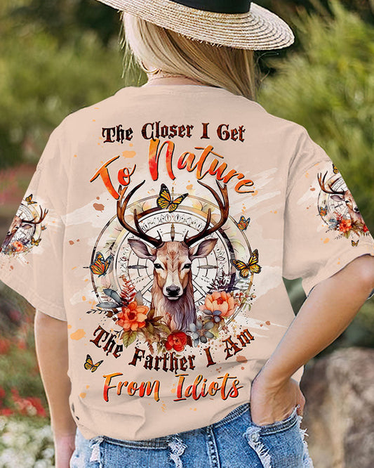 Maxcorners The Closer I Get To Nature Deer Compass All Over Print LM2101
