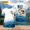 Maxcorners Funny MILF Man I Love Fishing Shirt, Custom Name Fisherman Gift for Men, Fishing UPF Shirts