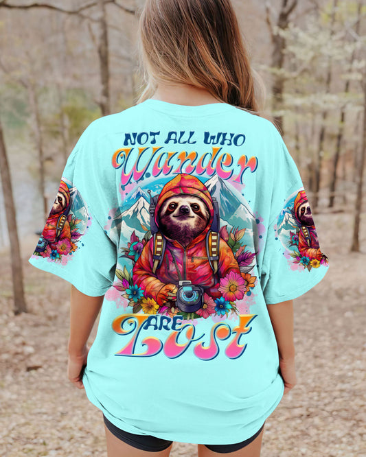 Maxcorners Not All Who Wander Are Lost Sloth All Over Print LM2101