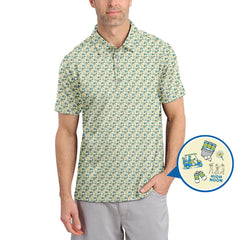 Maxcorners High Noon Golf Shirt, Golf Pattern Polos For Men's, Golf Gift For Golfers