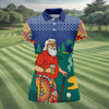 Maxcorners Retro Bearded Golfer Holding Beer Golf Polo Shirt, Women’s Golf Apparel, Ladies Golf Tops LM1507