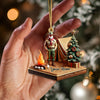 Maxcorners Custom Name Camping Ornament, Camping Christmas Decoration 2D Flat LM2111