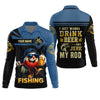 Maxcorners I Just Wanna Drink Beer And Jerk My Rod SPF Shirts, Fishing Shirts For Men, Funny Fisherman Gift
