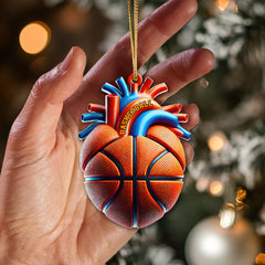 Maxcorners Custom Name Basketball Ornament, Basketball Lover Christmas Gift 2D Flat LM2111