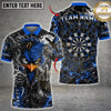Maxcorners Darts Shirt Eagle Dartboard Red Flame Design, Multicolor Customized Name, Team Name 3D Shirts