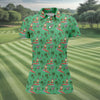 Maxcorners Santa Flamingo Tropical Golf Shirt, Christmas Golf Shirt, Women’s Golf Apparel LM1507