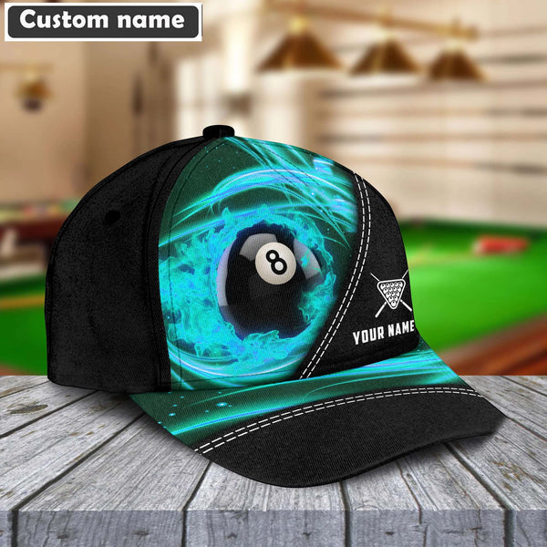 Maxcorners Personalized Ball 8 Ball 9 Black Cap