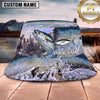 Maxcorners Fishing Water Splash Fish Scale Collage Personalized 3D Bucket Hat (13 Fish Species)