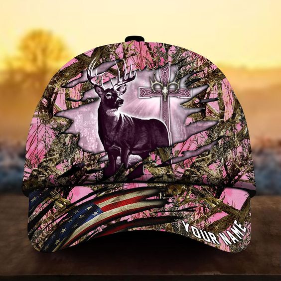 Maxcorners Camo Sneak Deer Hunter's Trucker Personalized 3D Hats