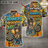 Maxcorners Darts Winners Never Quit Street Art Multiple Options Personalized Name, Team Name 3D Shirt