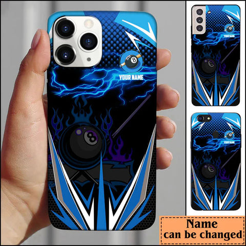 Maxcorners Billiard Blue Personalized Name Phone Case