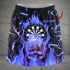 Maxcorners Darts Flaming Skull Fire Dartboard Personalized 3D Skirts With Shorts