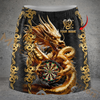 Maxcorners Darts Golden Dragon Smoke Personalized 3D Skirts With Shorts