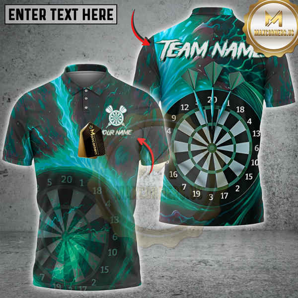 Maxcorners Blazing Bullseye Darts Jersey Multicolor Customized Name, Team Name 3D Shirts