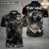 Maxcorners Billiards 8 Ball Thunder Midnight Reaper Pool Master Customized Name, Team Name 3D Shirt (6 Colors)