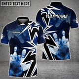 Maxcorners Bowling And Pins Smoke Multicolor Option Customized Name 3D Shirt