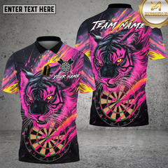 Maxcorners Tiger Dart Shirt Neon Wildfire Style Multioptions Personalized Name, Team Name Unisex 3D Shirt (4 Colors)