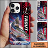 Maxcorners Fishing American Flag Personalized Name 3D Phone Case  (13 Fish Species)