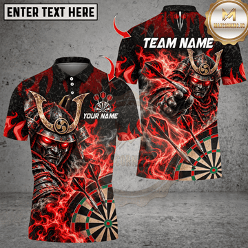 Maxcorners Darts Wolf Skull & Tribal Bullseye Graphic Multicolor Customized Name, Team Name 3D Shirts