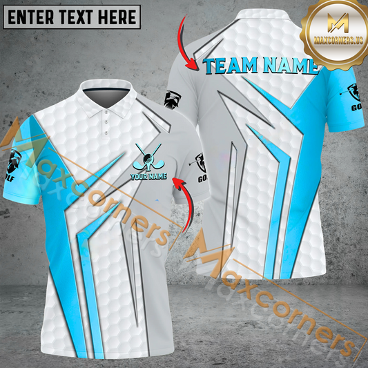 Maxcorners Golf Into The New World Multicolor Option Customized Name, Team Name 3D Polo Shirt
