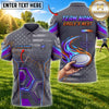 Maxcorners Disc Golf Flying Disc & Basket Graphic with Bold Geometric Motion Design Multicolor Customized Name, Team Name 3D Shirts