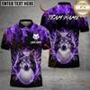 Maxcorners  Golf Flaming Wolf Design Personalized Name, Team Name 3D Shirt (4 Colors)
