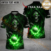 Maxcorners Grim Swing Golf Polo Customized Name, Team Name 3D Shirts (4 Colors)