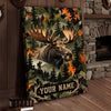 Maxcorners Duck Hunting Wood Duck Hunter Dog Wetlands Personalized Canvas Wall Art