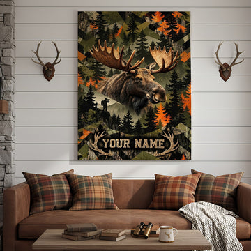 Maxcorners Duck Hunting Wood Duck Hunter Dog Wetlands Personalized Canvas Wall Art