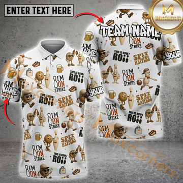 Maxcorners Bowling Rolling Crew Funny Personalized Name 3D Unisex Shirt
