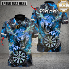 Maxcorners Darts Thunder Leopard Fury Multicolor Customized Name, Team Name 3D Shirts