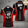 Maxcorners Billiard 8-Ball Pool Cue King Multicolor Personalized Name, Team Name 3D Unisex Shirt