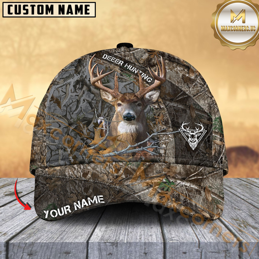 Maxcorners Forest Camo Deer Hunting Cap Multicolor Personalized Cap (6 color)