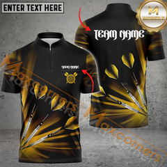 Maxcorners Darts Lightning Mutilcolor Option Customized Name, Team Name 3D Polo Shirt