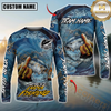 Maxcorners Fishing Seawave Stinky Finger Smoking Beer Custom Name & Team Name 3D Shirts