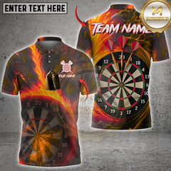 Maxcorners Blazing Bullseye Darts Jersey Multicolor Customized Name, Team Name 3D Shirts